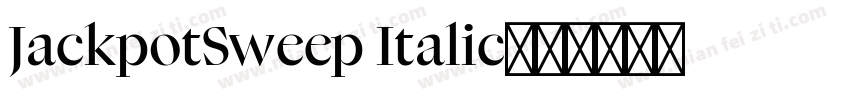 JackpotSweep Italic字体转换